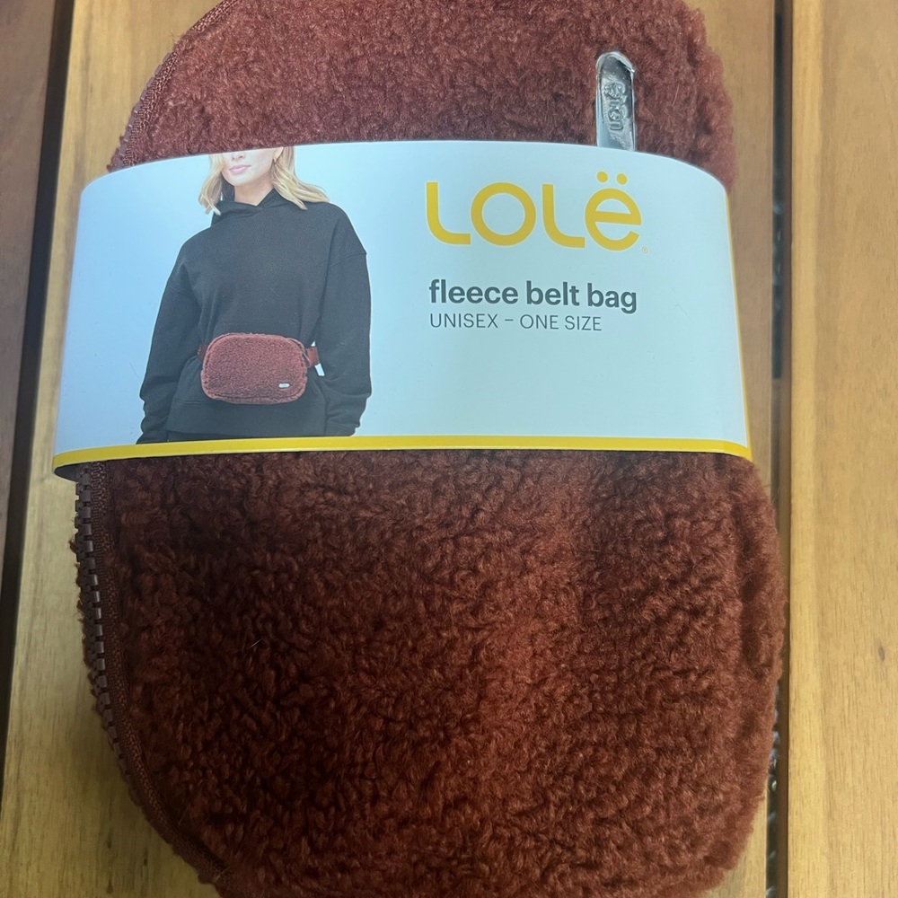 Lole Cozy Fleece Belt Bag - Deep Rust